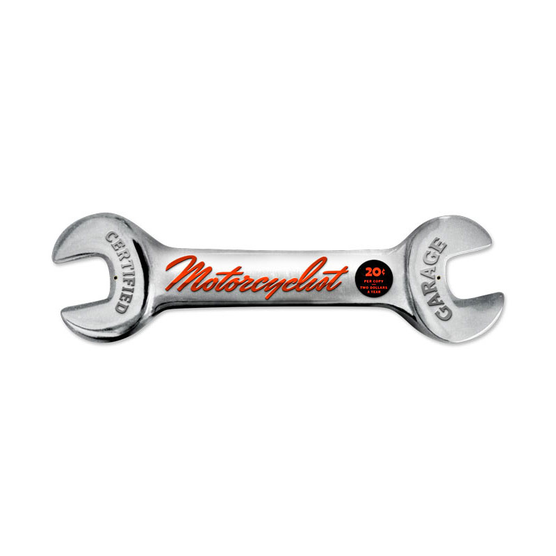 Wrench, Motorcycle, Custom Metal Shape, 24 X 7 Inches