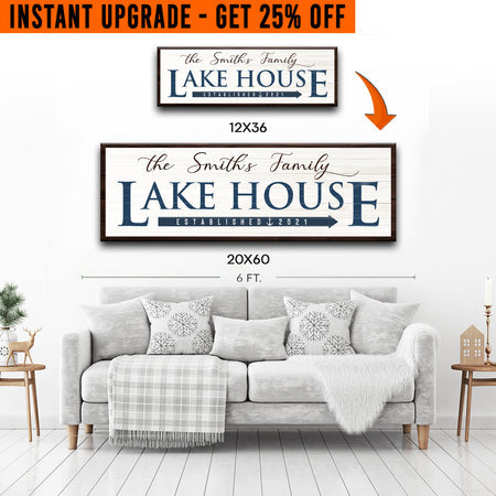 Upgrade Your 'Lake House' (Style 3) Canvas To 20x60 Inches