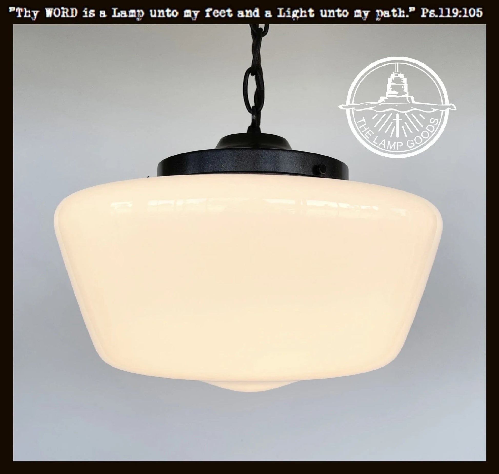 Large Antique Schoolhouse Pendant Light