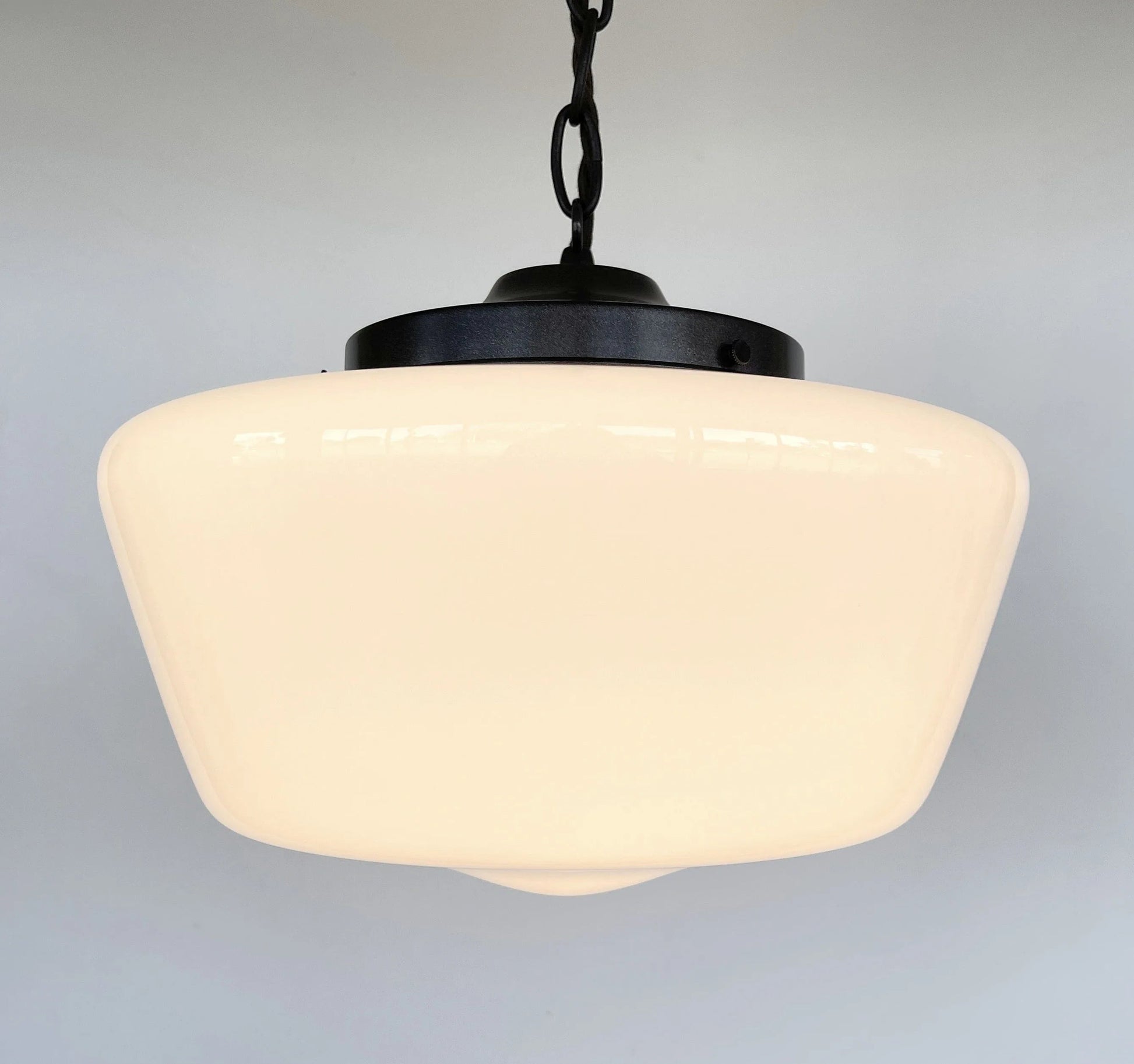 Large Antique Schoolhouse Pendant Light