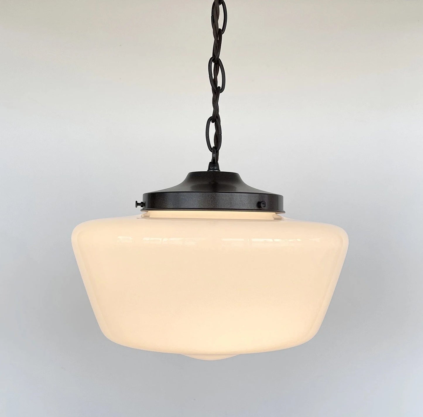 Large Antique Schoolhouse Pendant Light