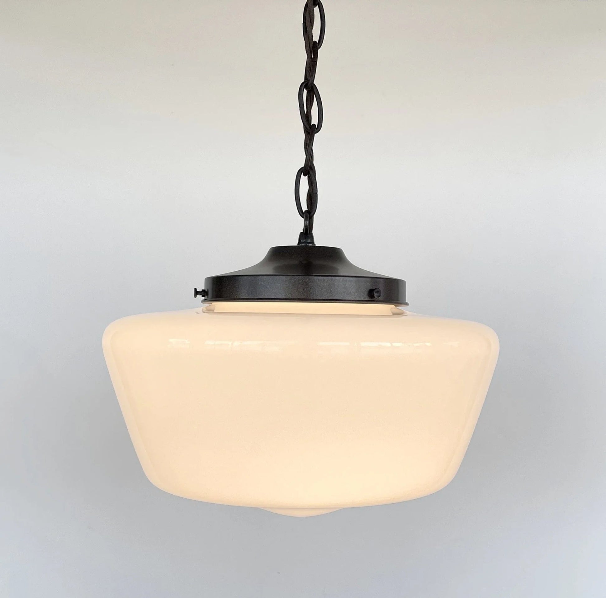 Large Antique Schoolhouse Pendant Light