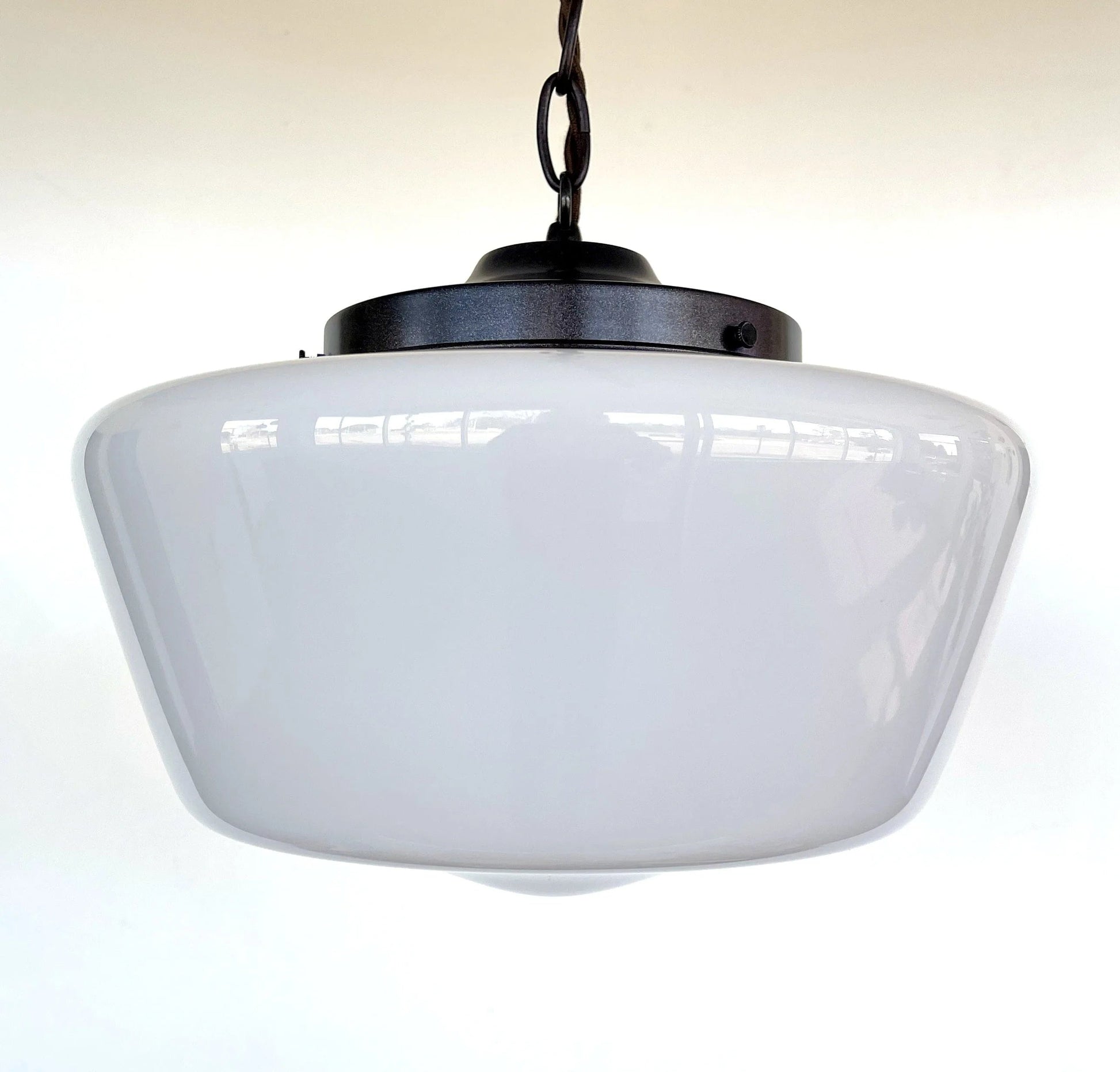 Large Antique Schoolhouse Pendant Light