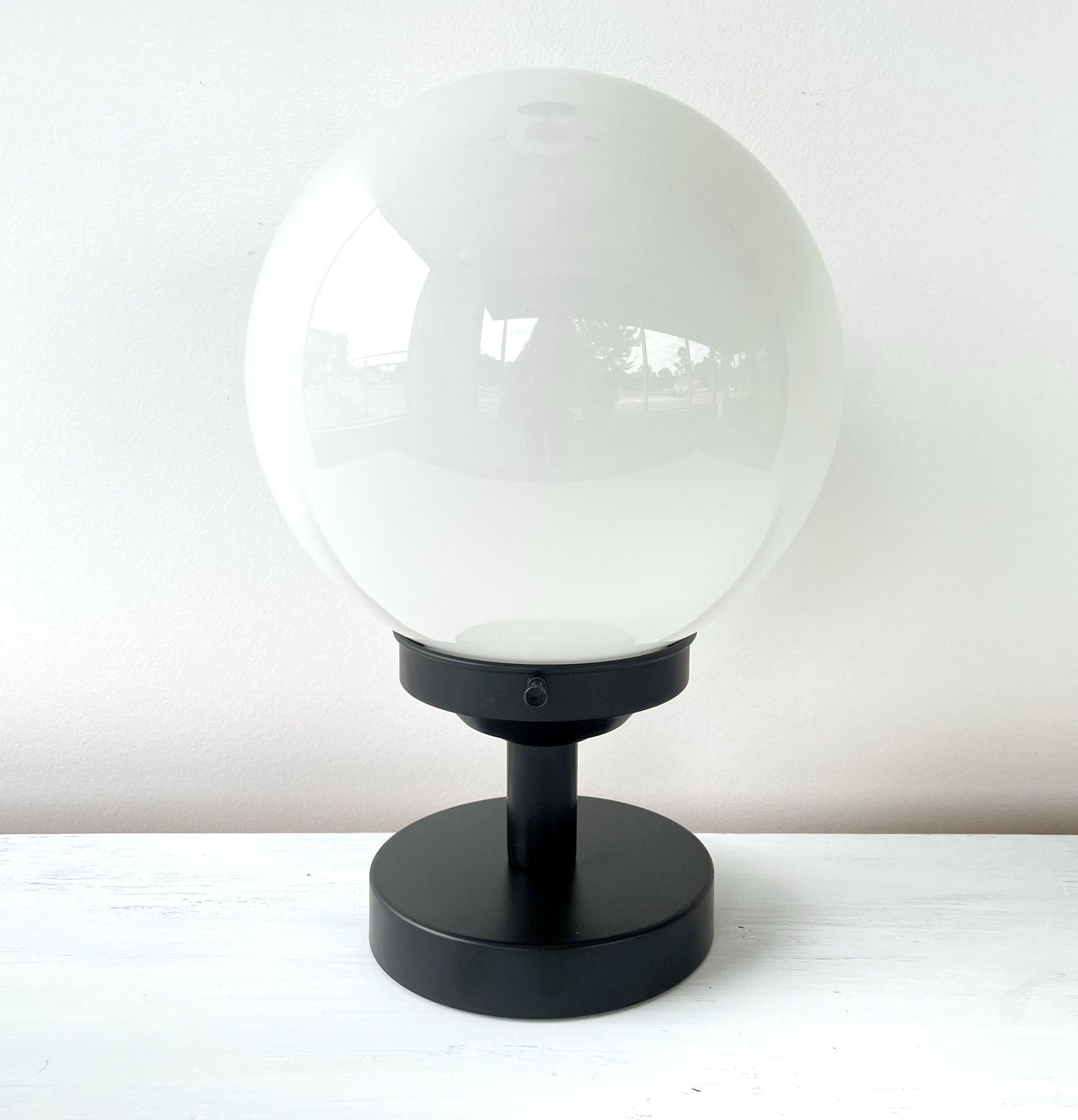 Milk Glass Globe Table Lamp Fixture