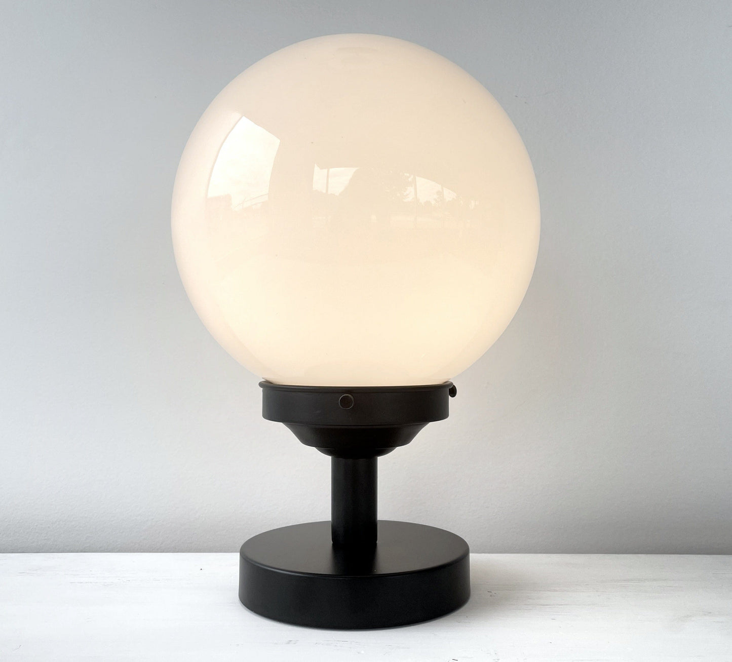 Milk Glass Globe Table Lamp Fixture