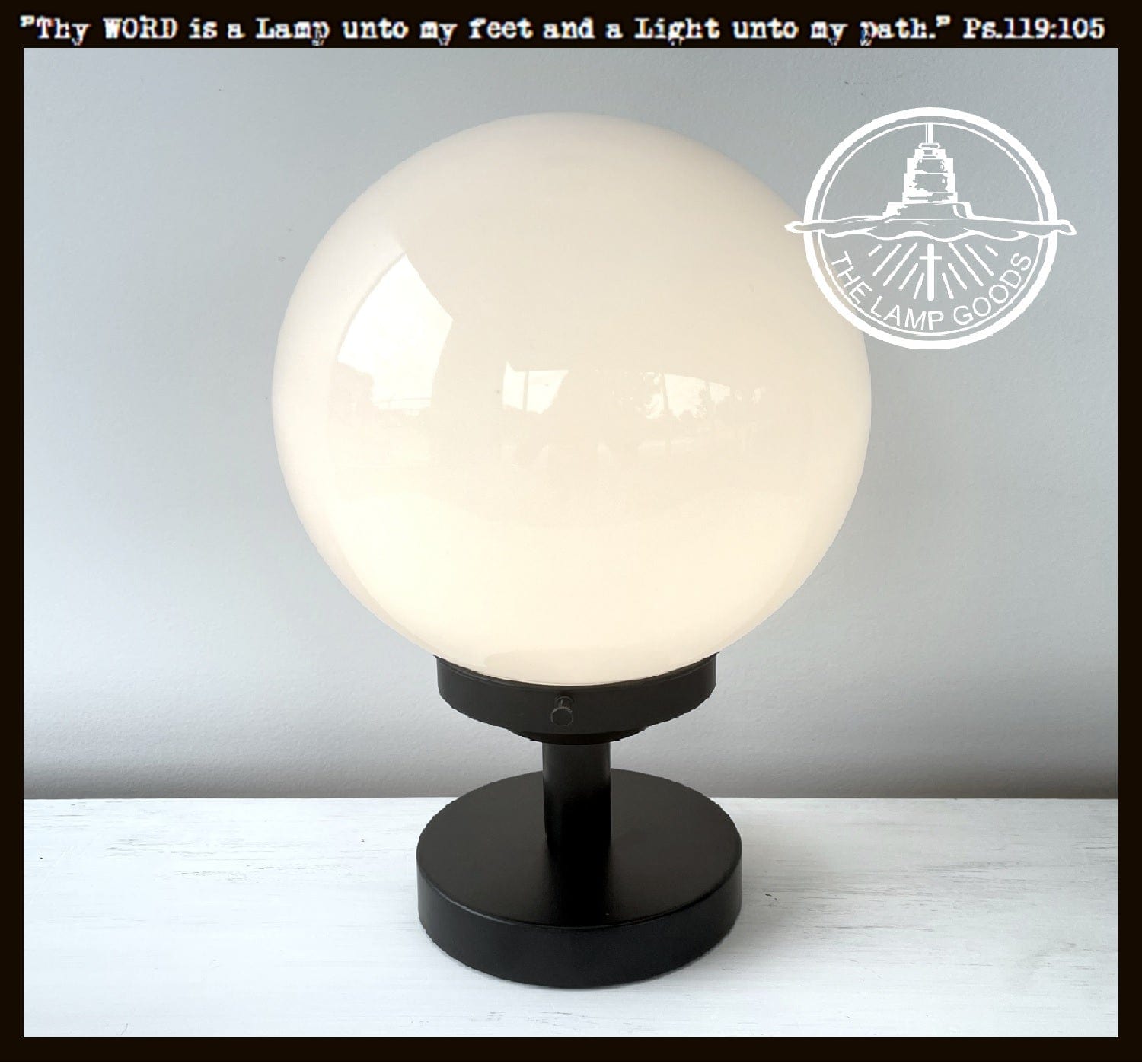 Milk Glass Globe Table Lamp Fixture