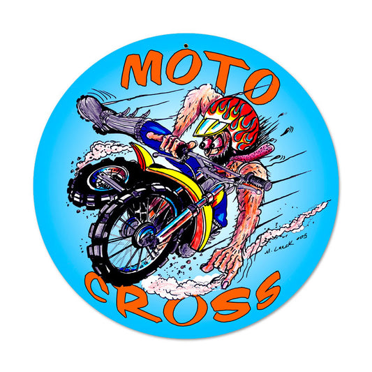 MotoCross, Motorcycle, Metal Sign, 14 X 14 Inches