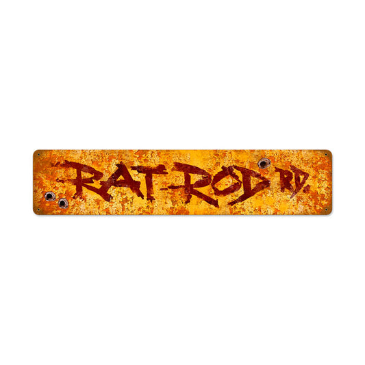 Rat Rod, Automotive, Vintage Metal Sign, 28 X 6 Inches