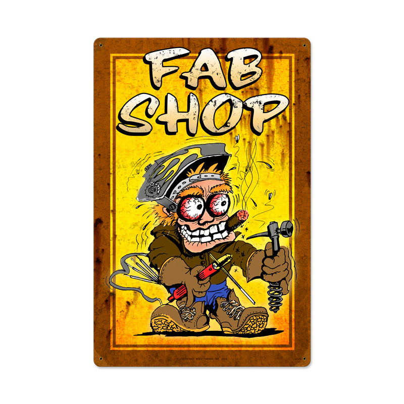 Fab Shop, Automotive, Vintage Metal Sign, 16 X 24 Inches
