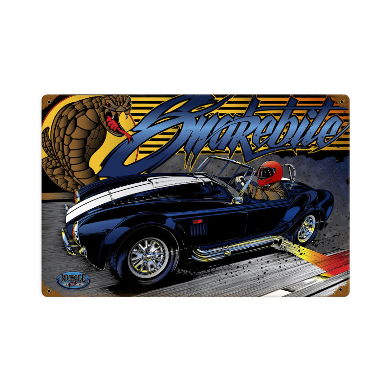 Cobra, Automotive, Vintage Metal Sign, 18 X 12 Inches