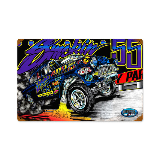Gasser 55, Automotive, Vintage Metal Sign, 18 X 12 Inches