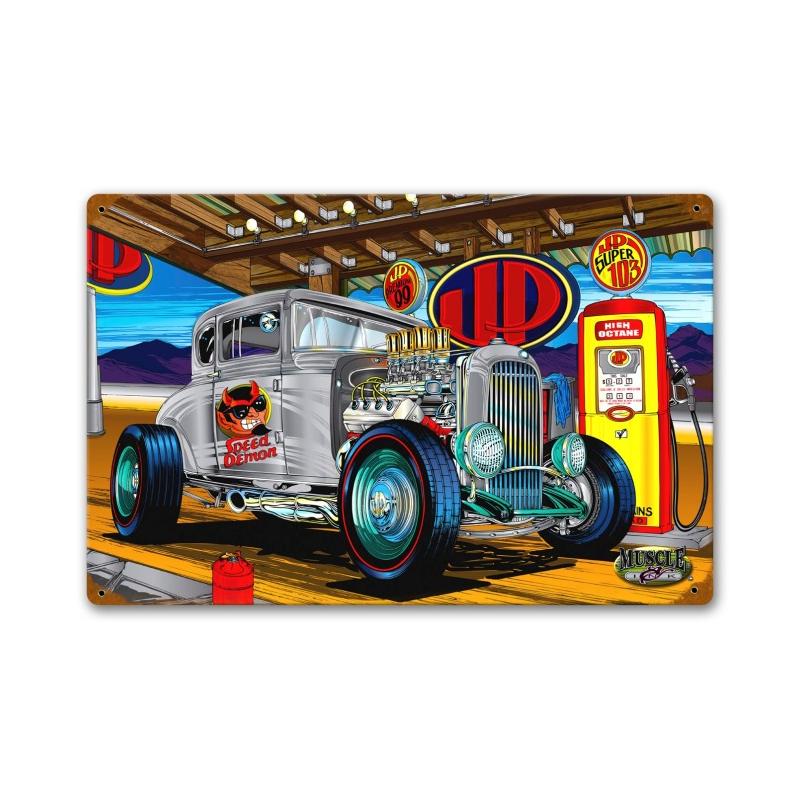 Gas Station, Automotive, Vintage Metal Sign, 12 X 18 Inches