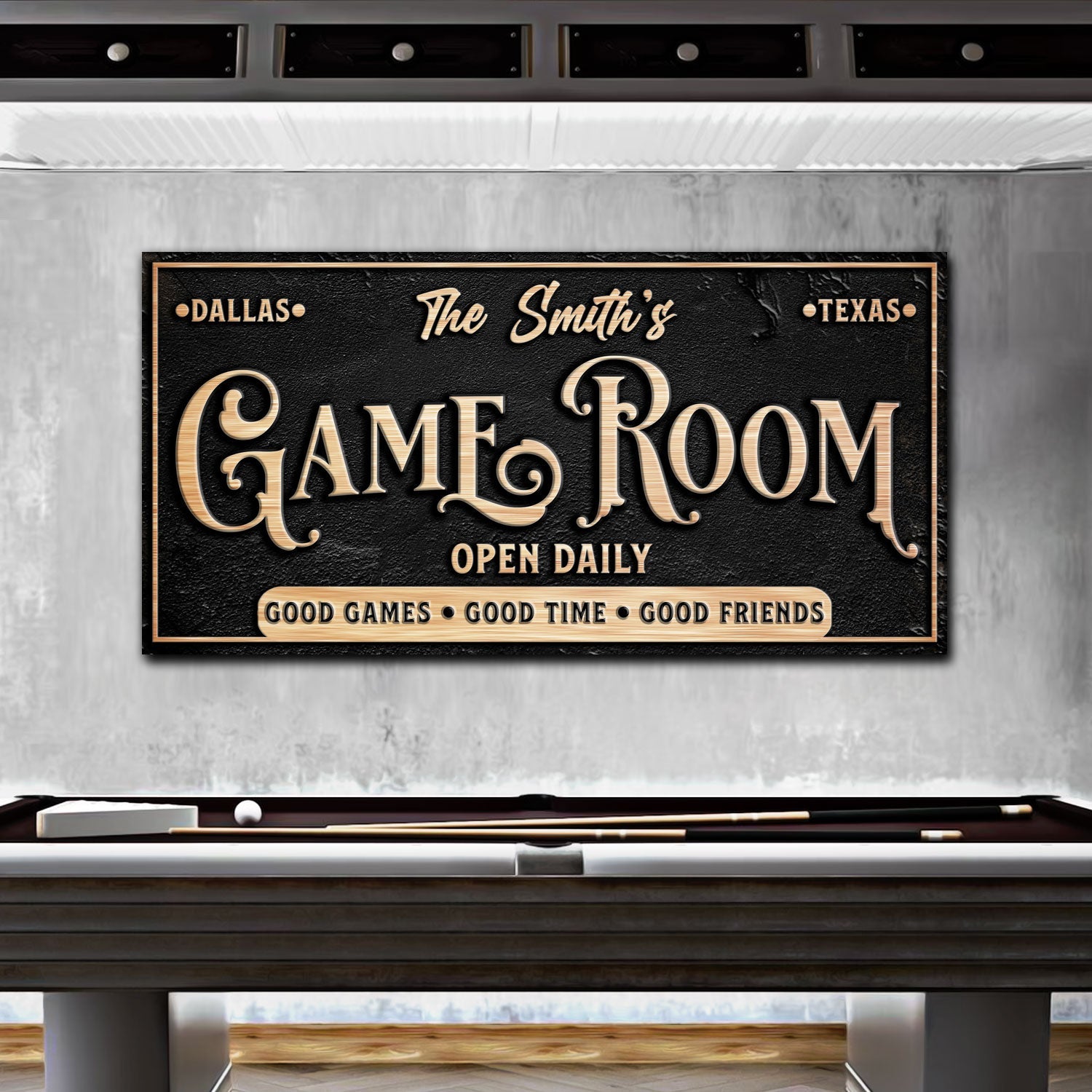 Personalized Game Room Sign – Metal Sign Barn