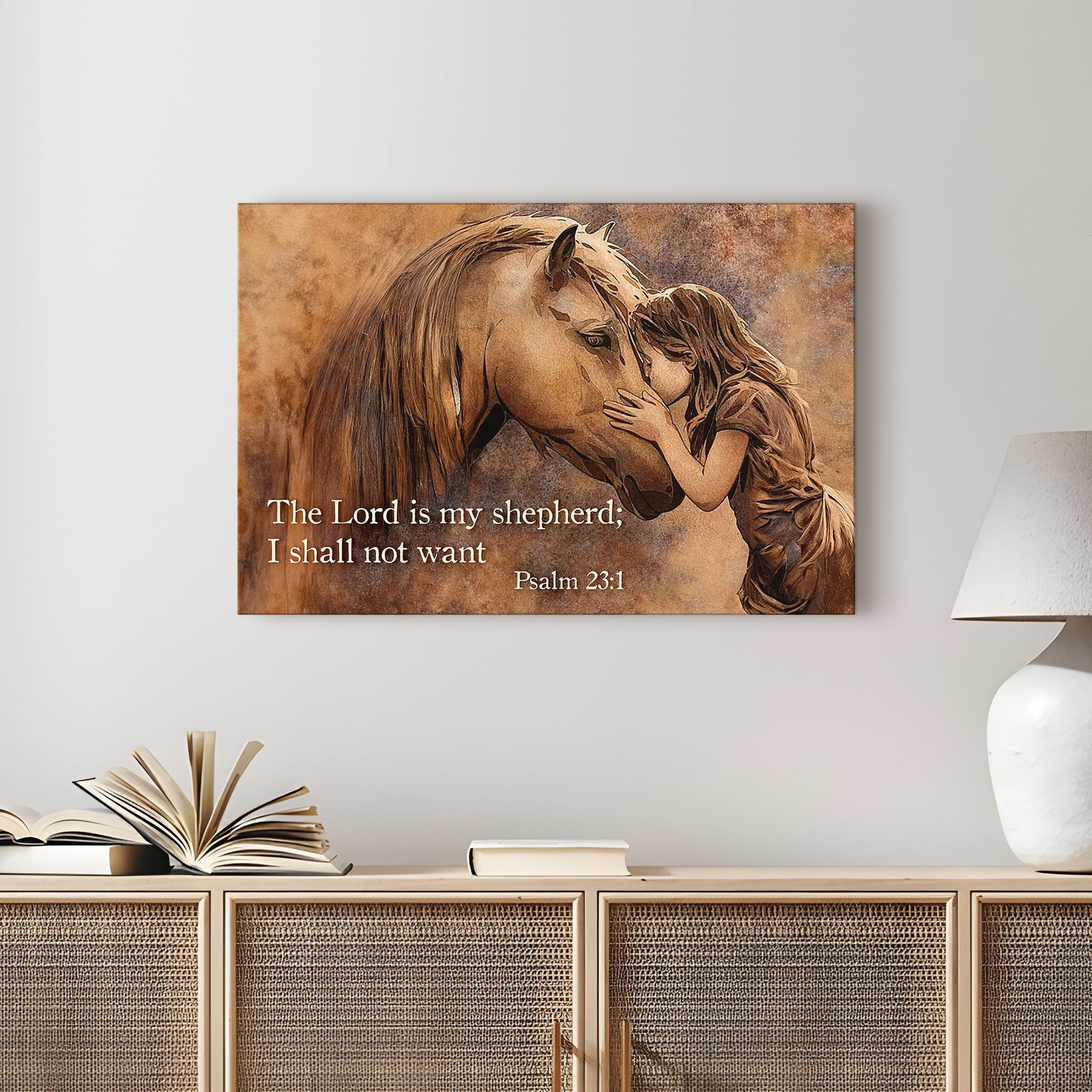 The Lord Is My Shepherd I Shall Not Want Psalm 23:1 Faith Sign VI