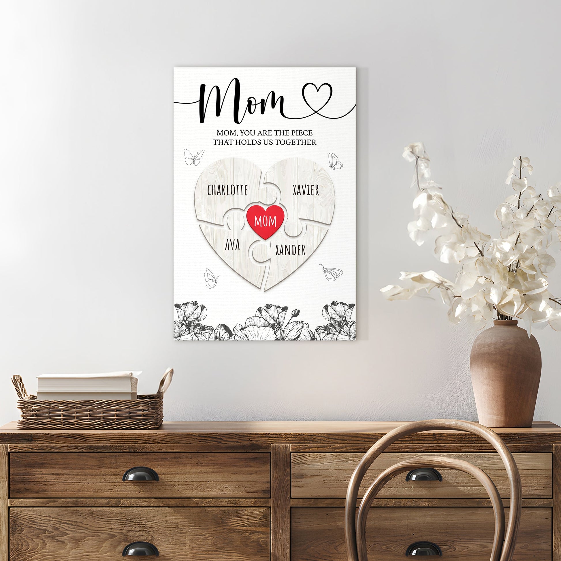 Mother's Day Sign The Piece That Holds Us Together III