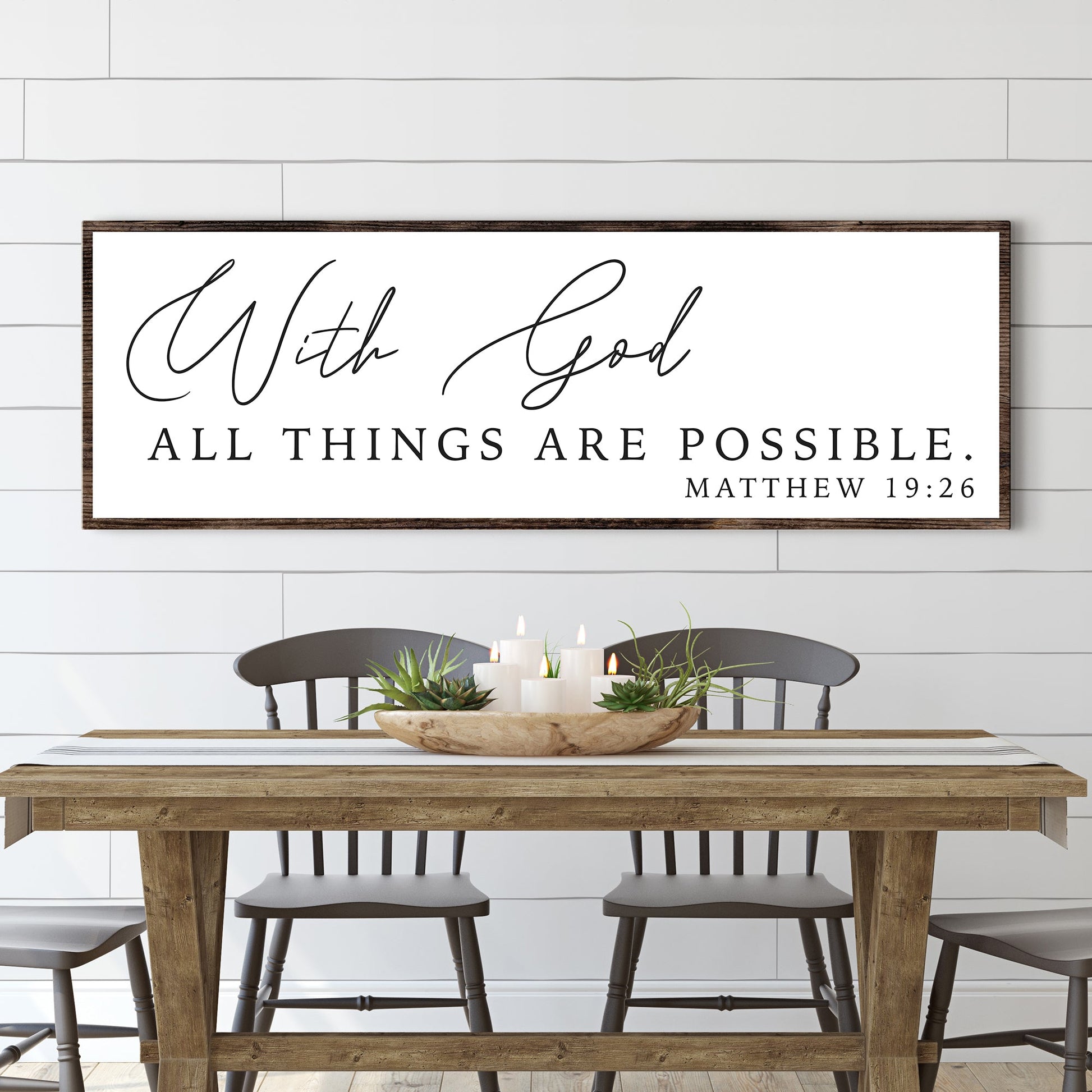 With God All Things Are Possible Faith Sign III