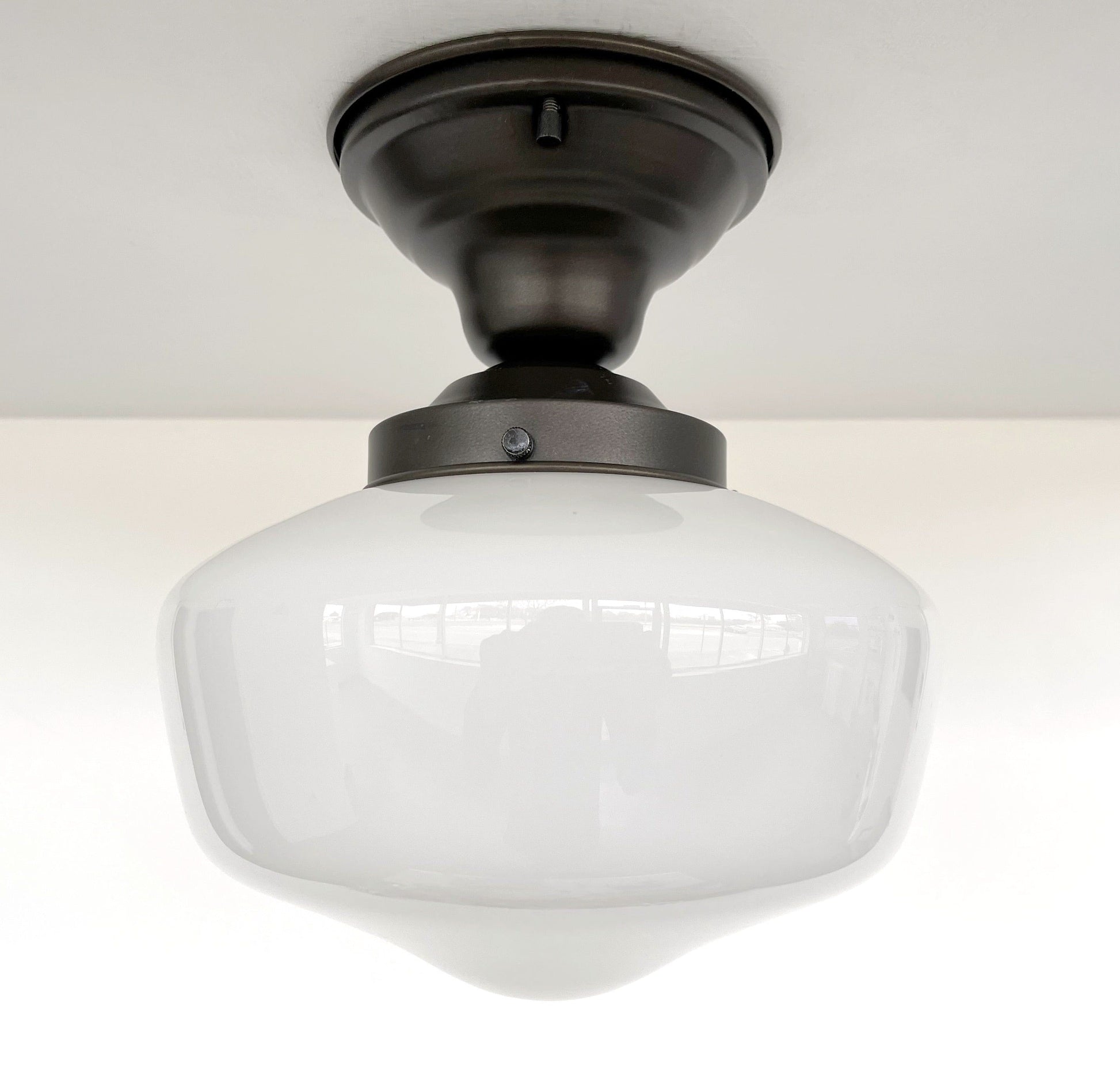 Modern Schoolhouse 8" Milk Glass Replacement Globe