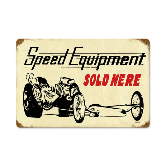 Speed Equipment, Automotive, Vintage Metal Sign, 12 X 18 Inches
