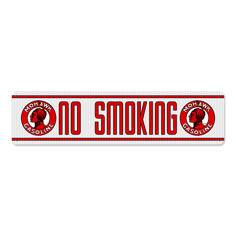 Mohawk No Smoking, Automotive, Metal Sign, 20 X 5 Inches