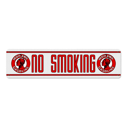 Mohawk No Smoking, Automotive, Metal Sign, 20 X 5 Inches