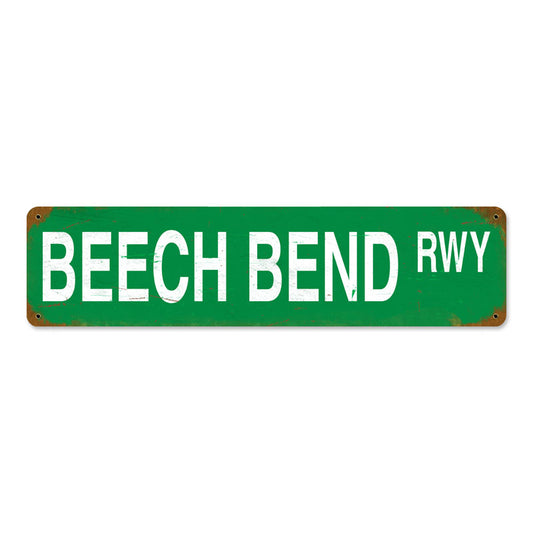 Beech Bend Runway, Automotive, Metal Sign, 20 X 5 Inches
