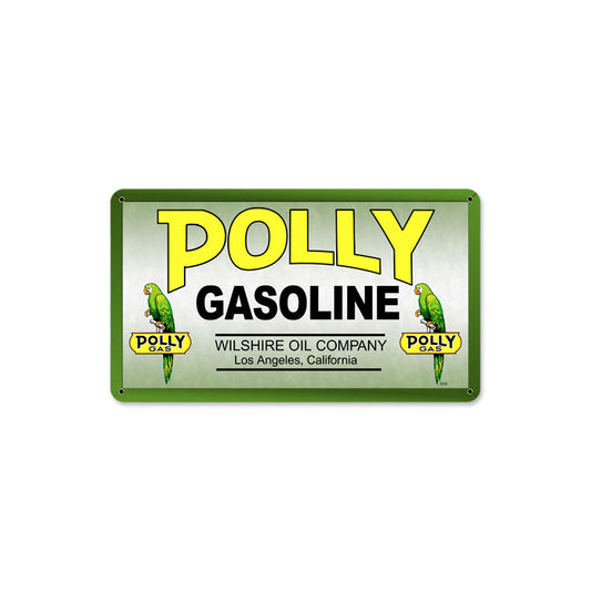 Polly Gas, Automotive, Metal Sign, 14 X 8 Inches