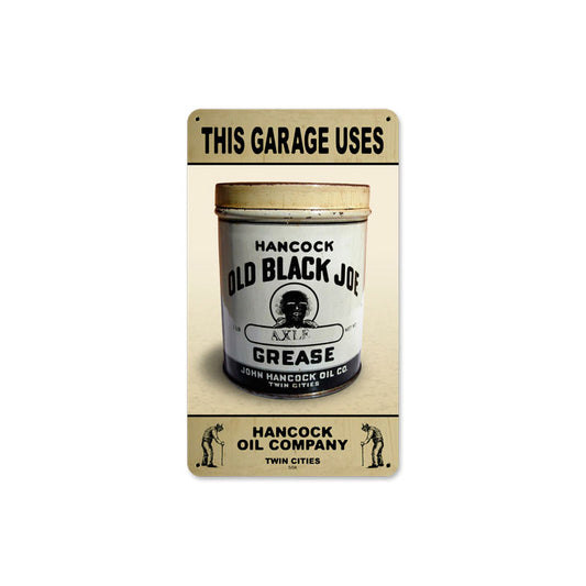 Hancock Axel Grease, Automotive, Metal Sign, 8 X 14 Inches