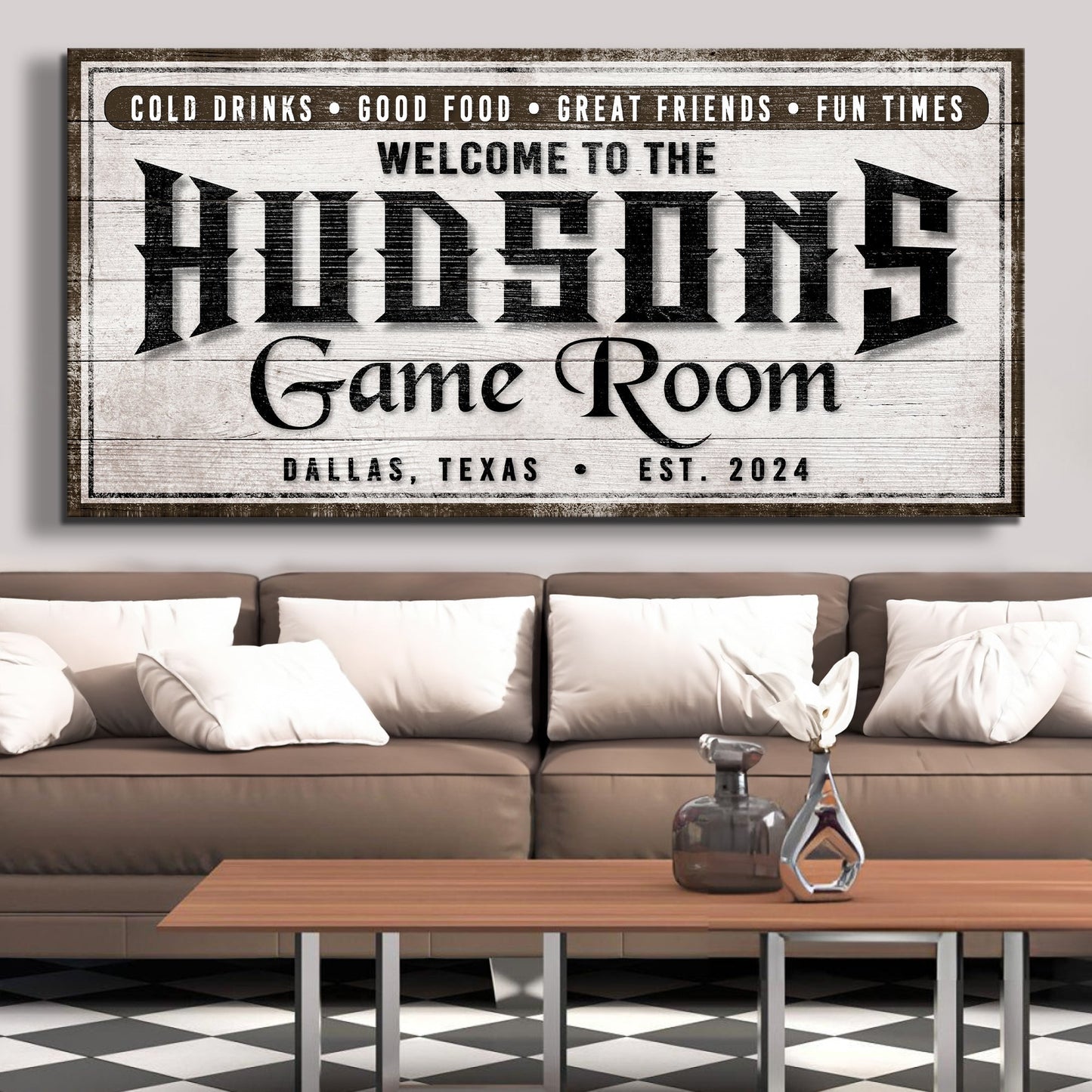 Personalized Game Room Sign IV