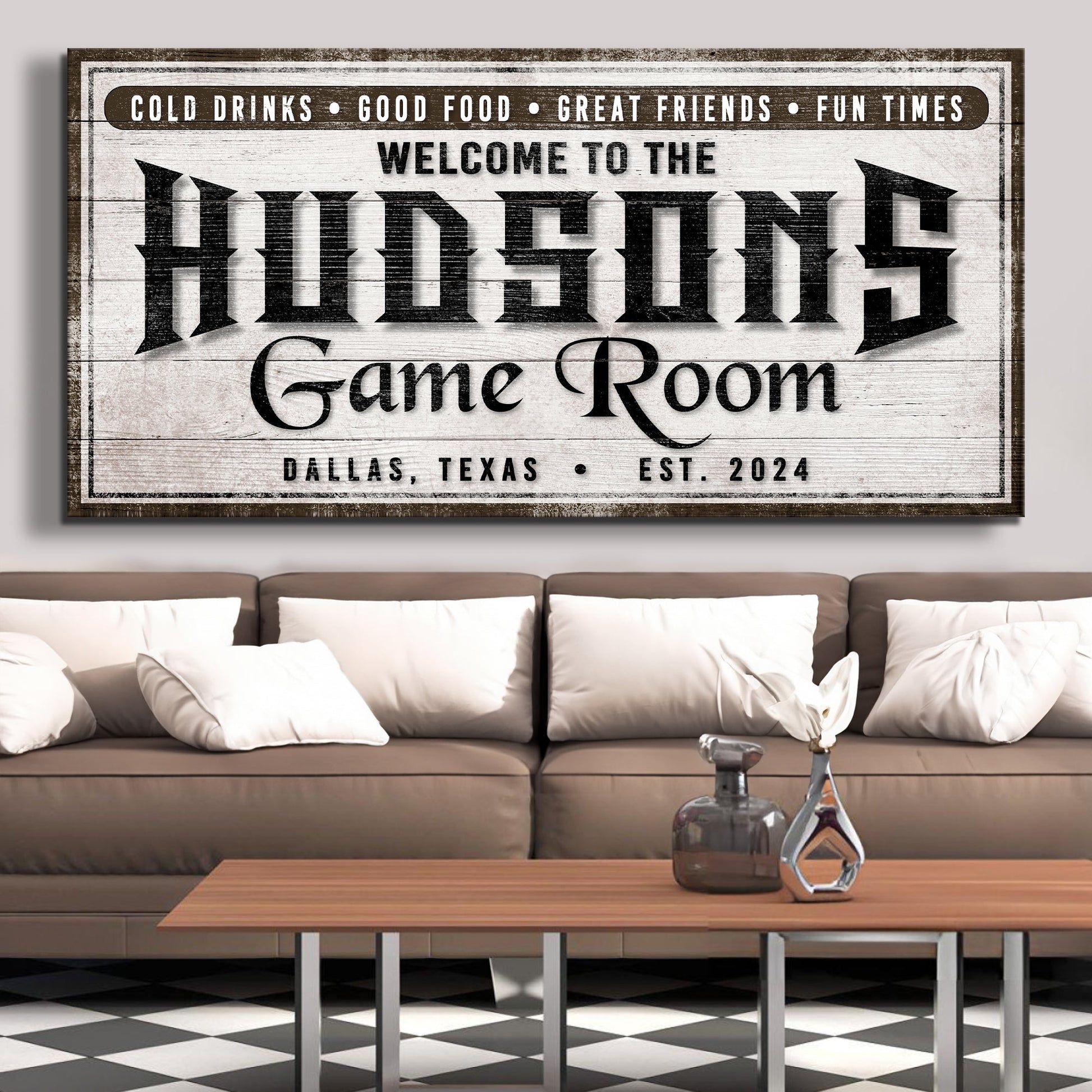 Personalized Game Room Sign IV