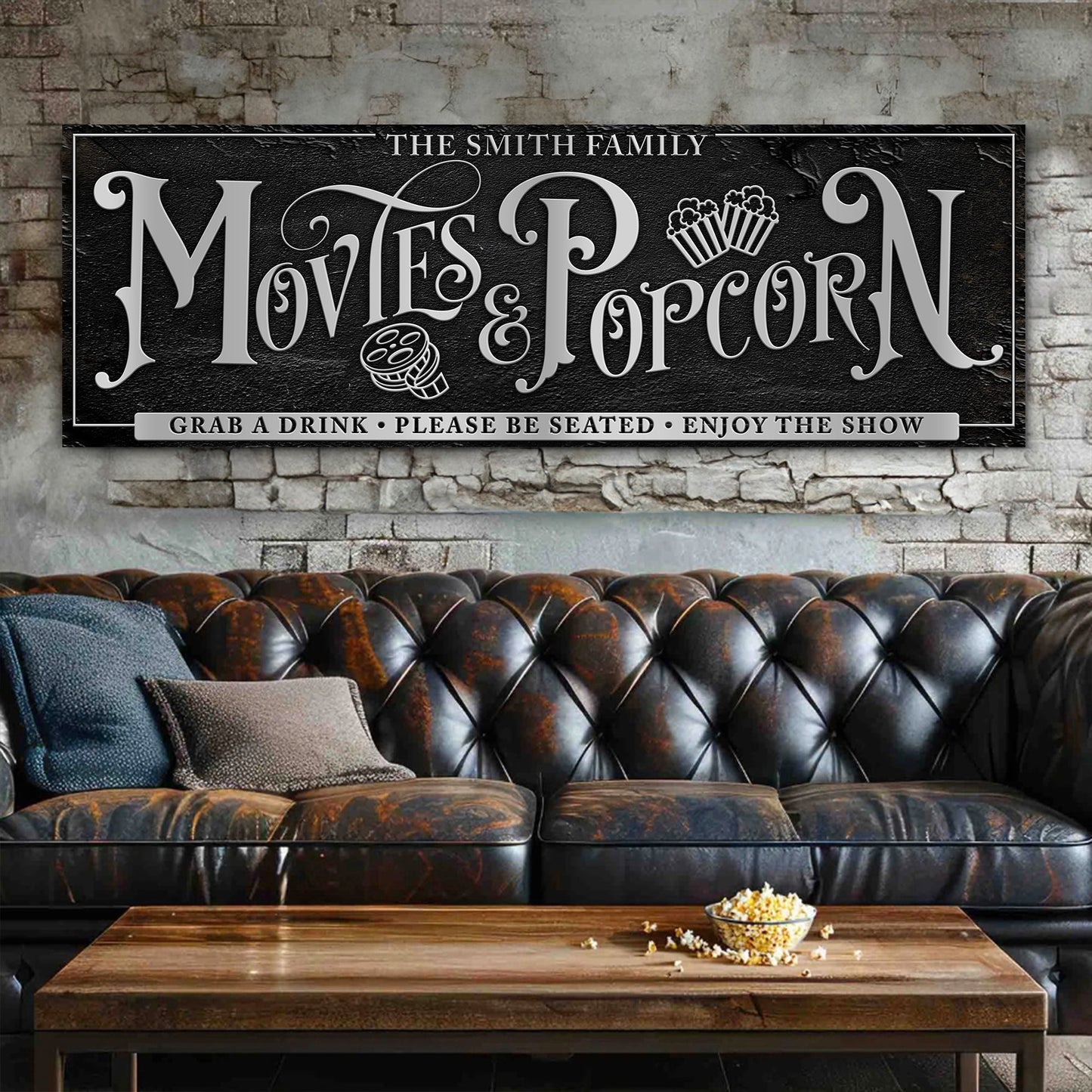 Personalized Movies & Popcorn Sign