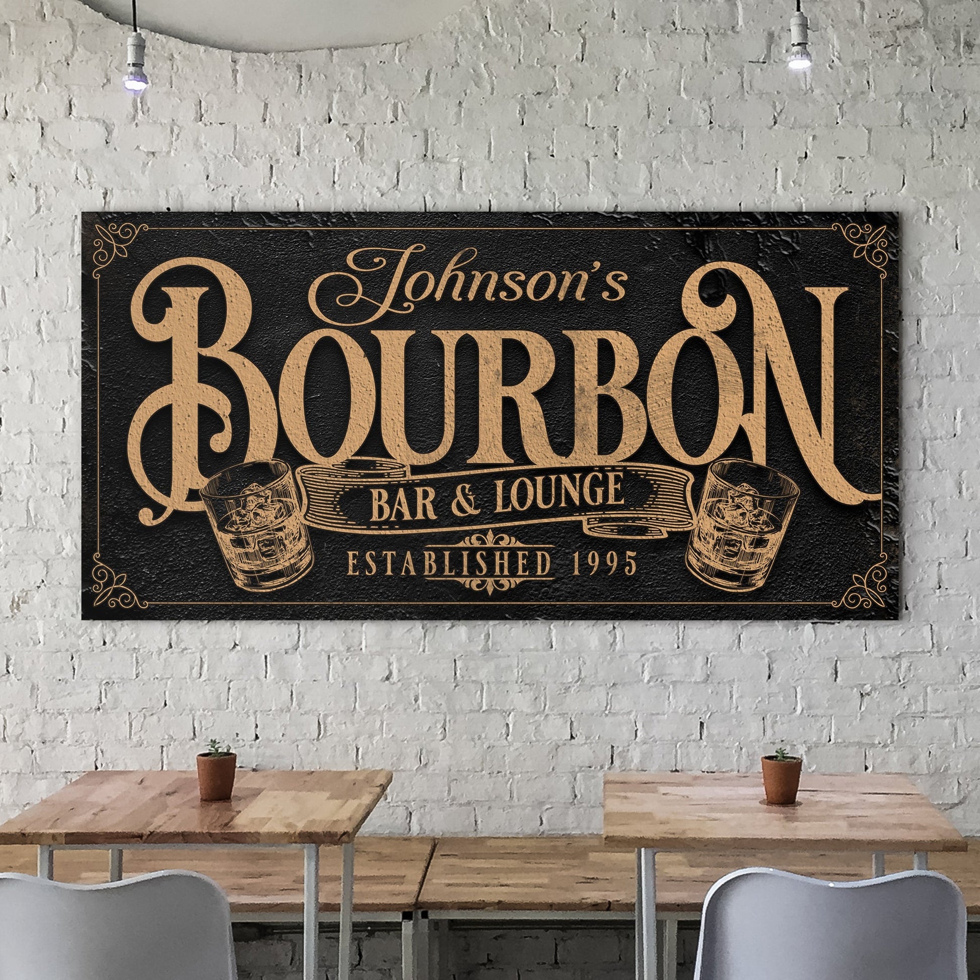 Personalized Bourbon Bar Sign II