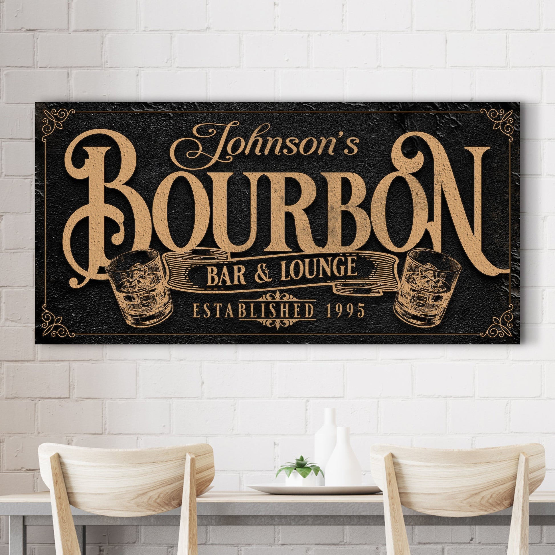 Personalized Bourbon Bar Sign II