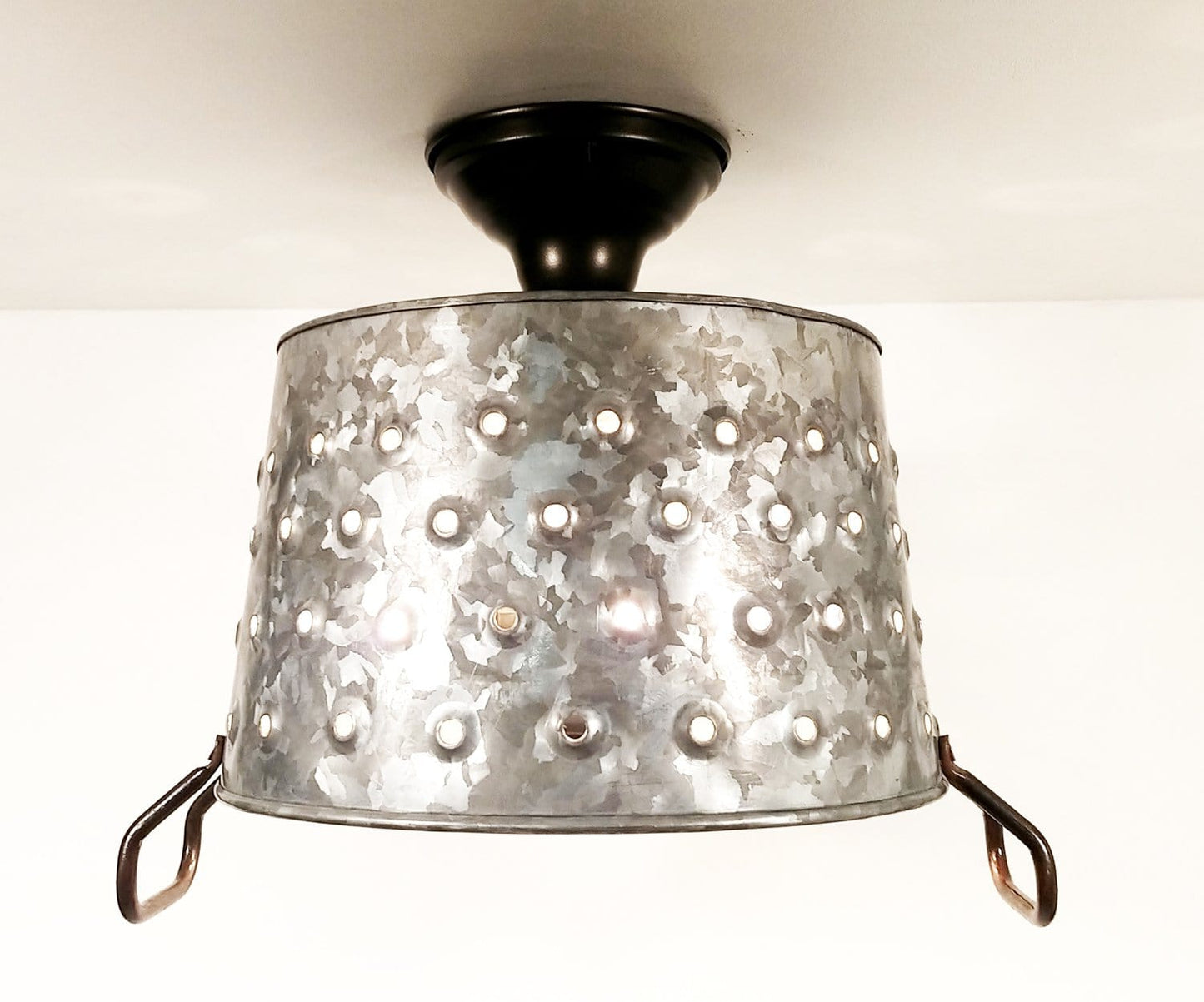 Pierced Wash Tub Ceiling Light Fixture