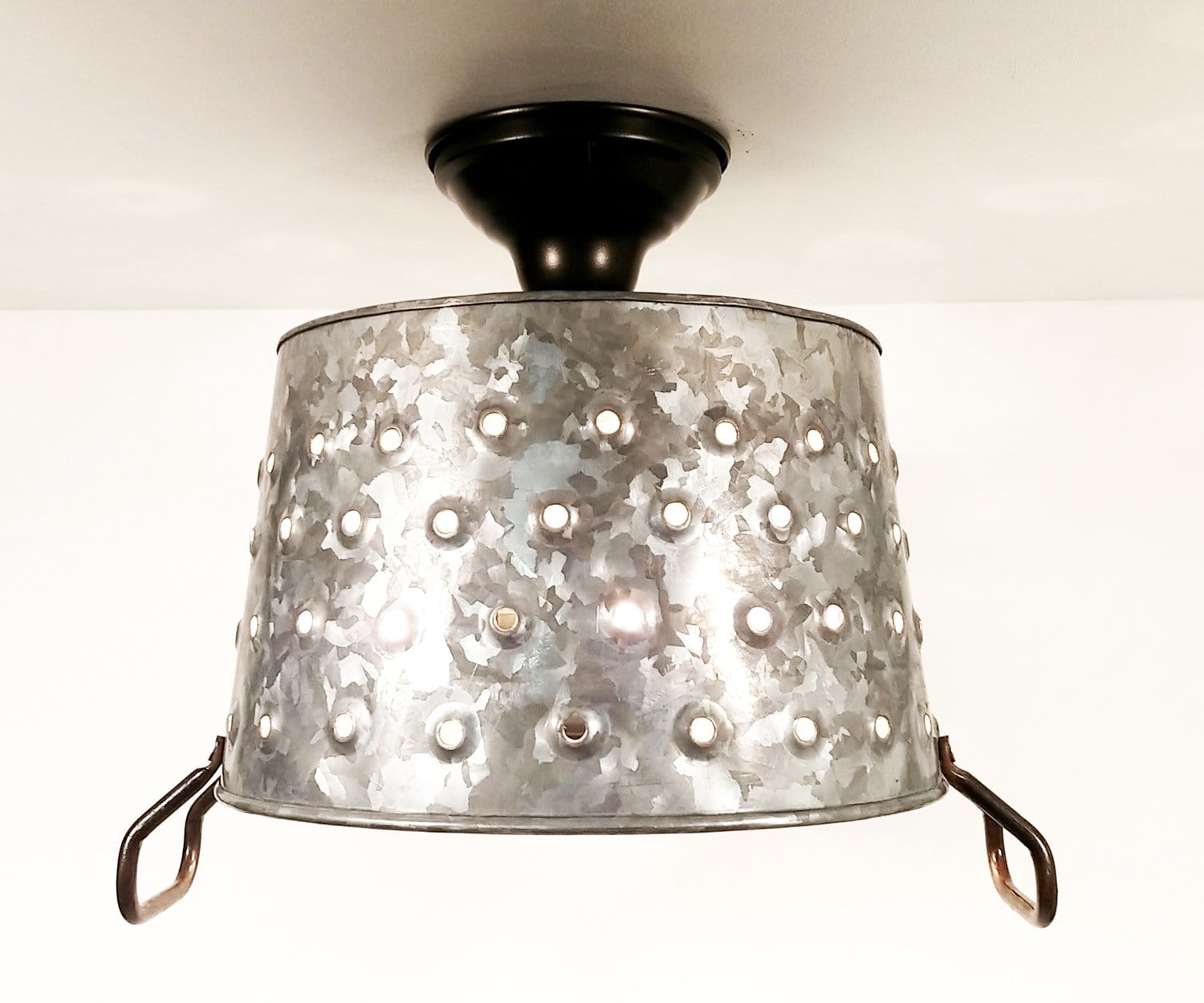 Pierced Wash Tub Ceiling Light Fixture