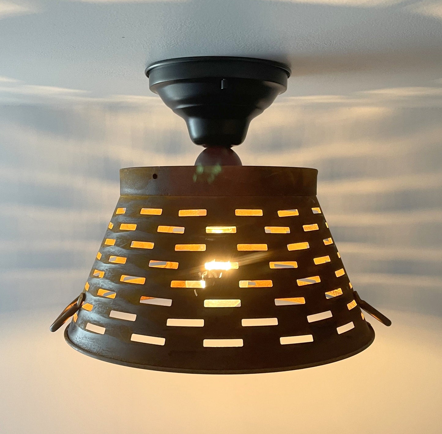 Pierced Barn Metal Farmhouse Ceiling Light