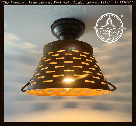 Pierced Barn Metal Farmhouse Ceiling Light