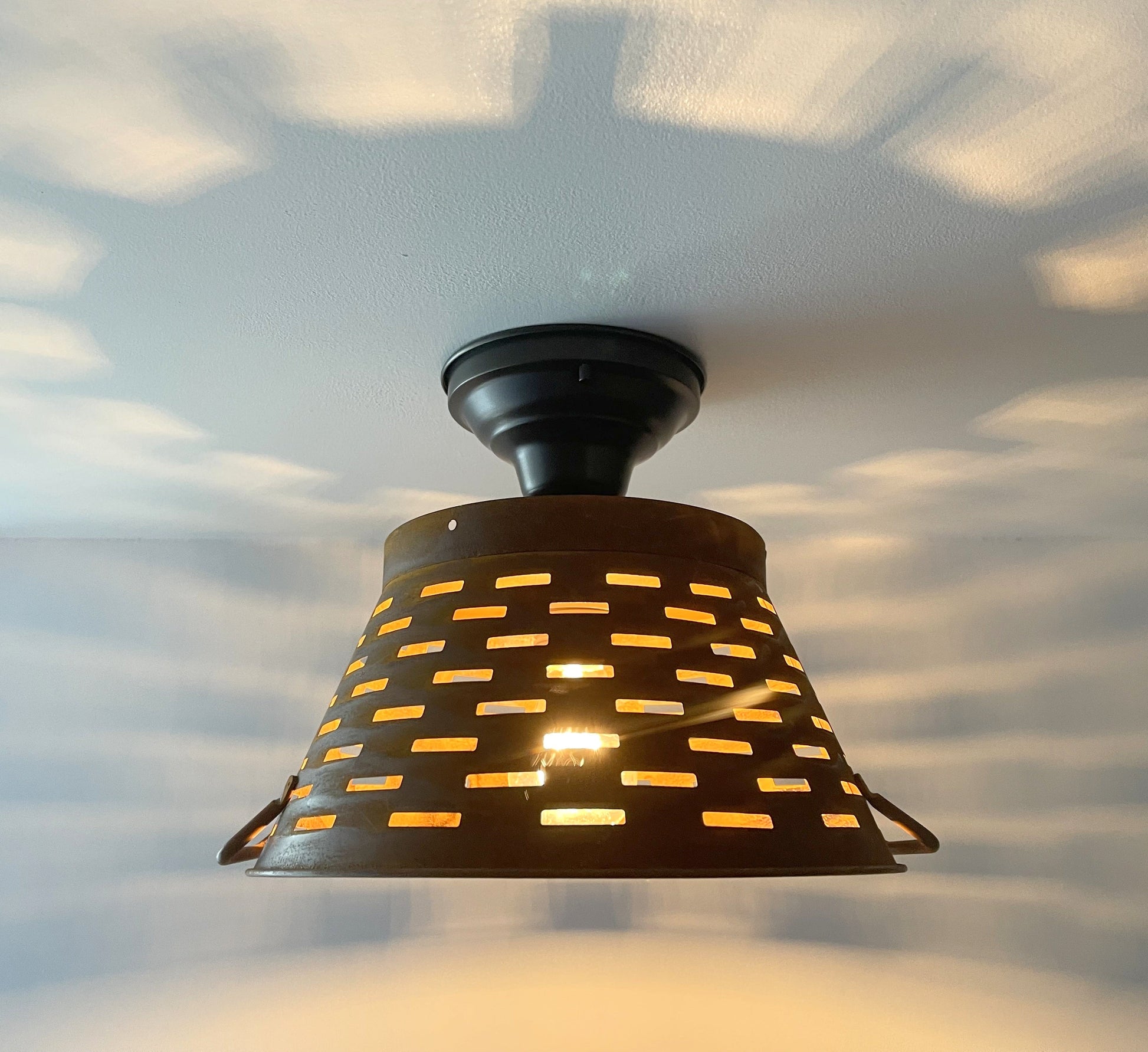 Pierced Barn Metal Farmhouse Ceiling Light