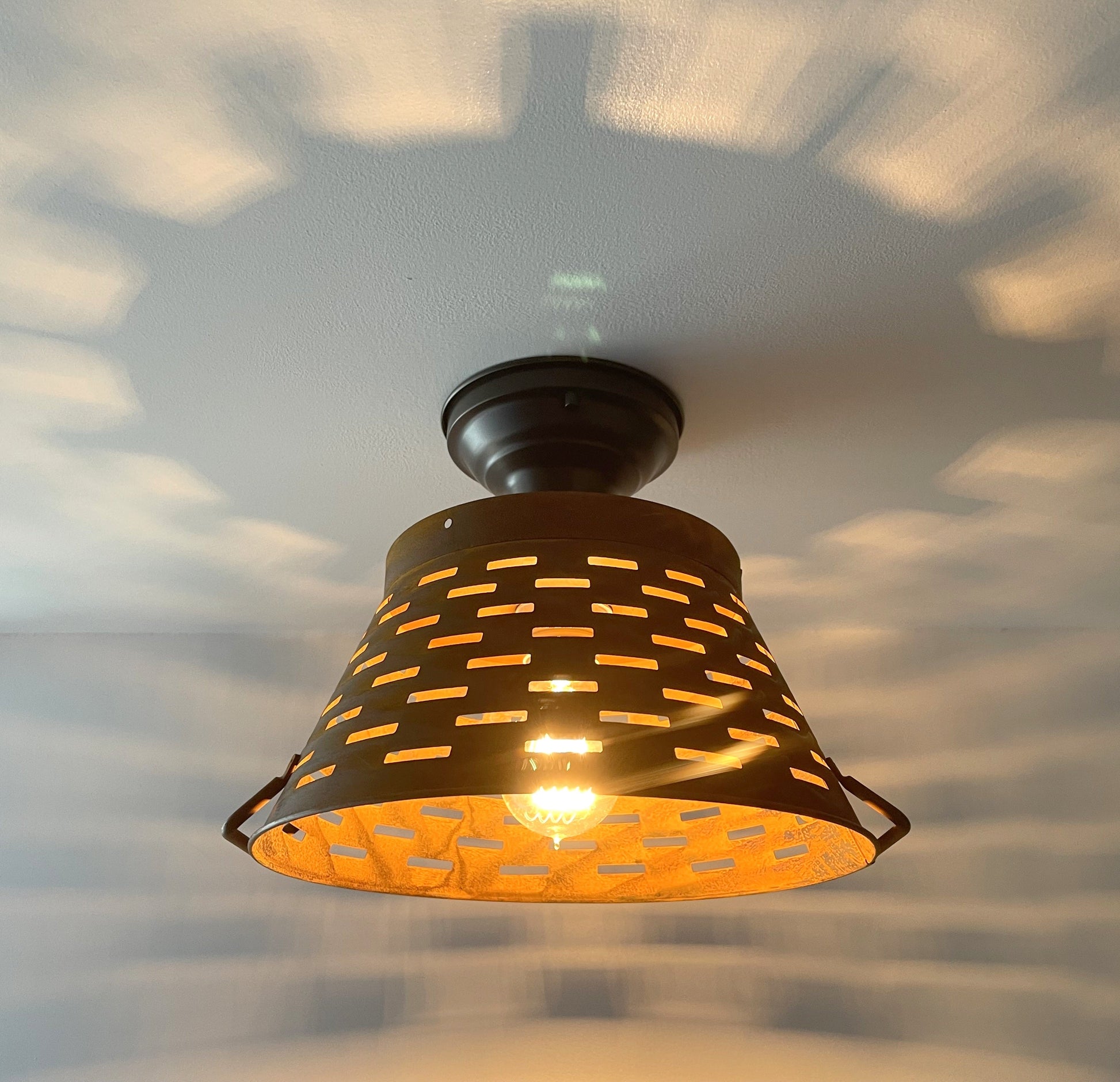 Pierced Barn Metal Farmhouse Ceiling Light