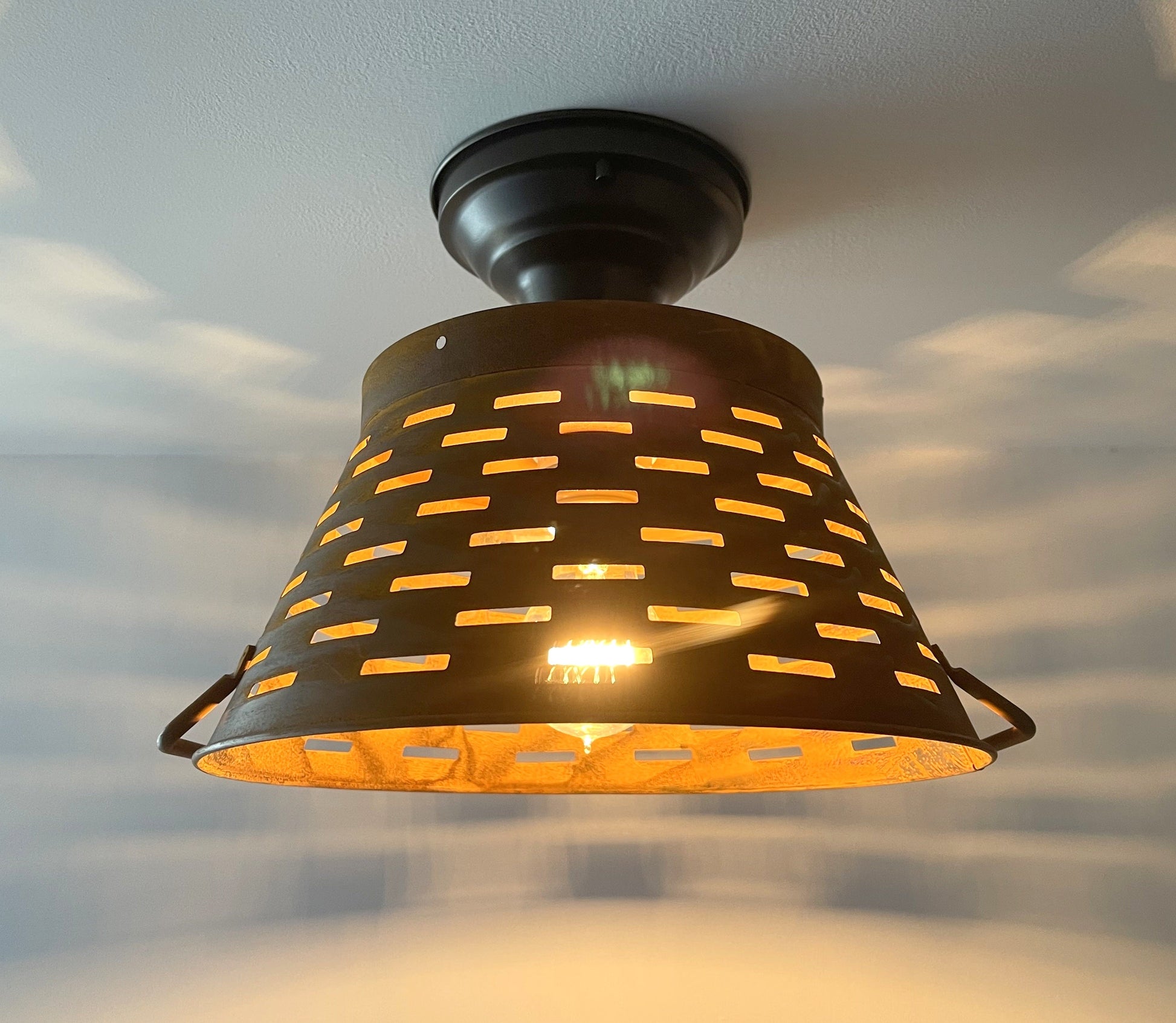 Pierced Barn Metal Farmhouse Ceiling Light