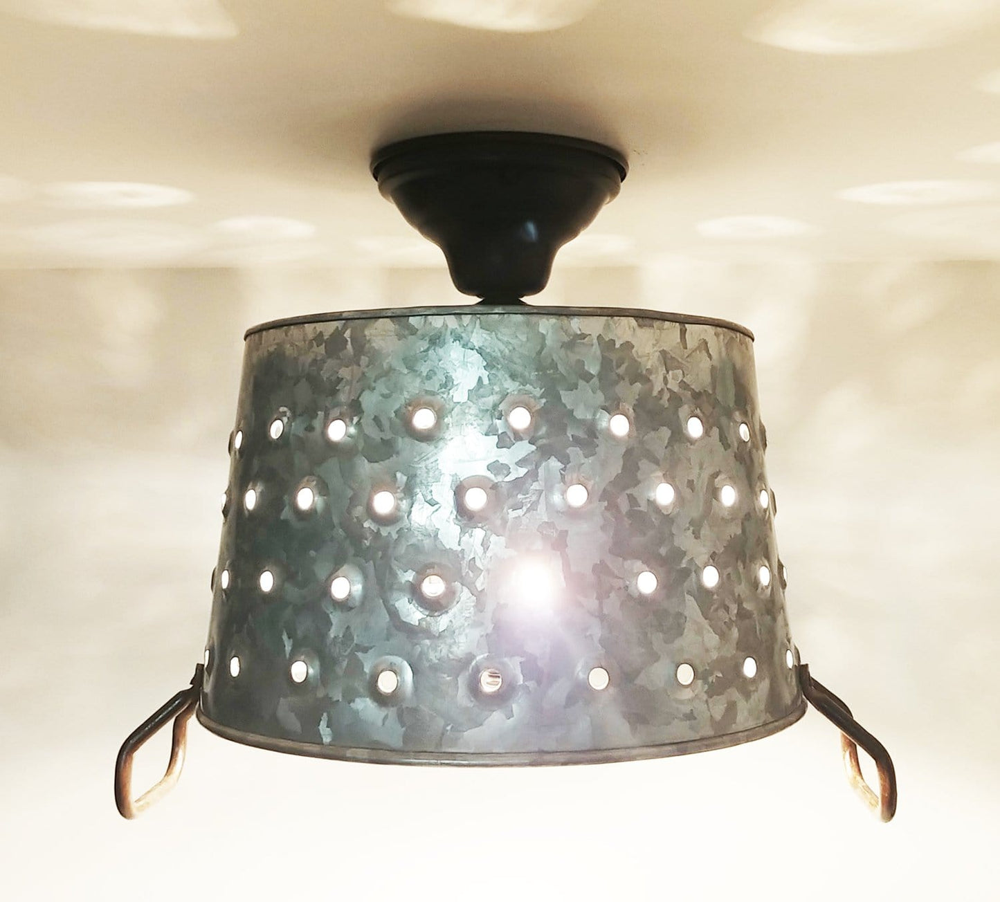 Pierced Wash Tub Ceiling Light Fixture