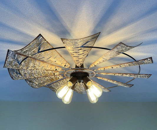 Windmill Light Fixture Farmhouse Ceiling Flush Mount