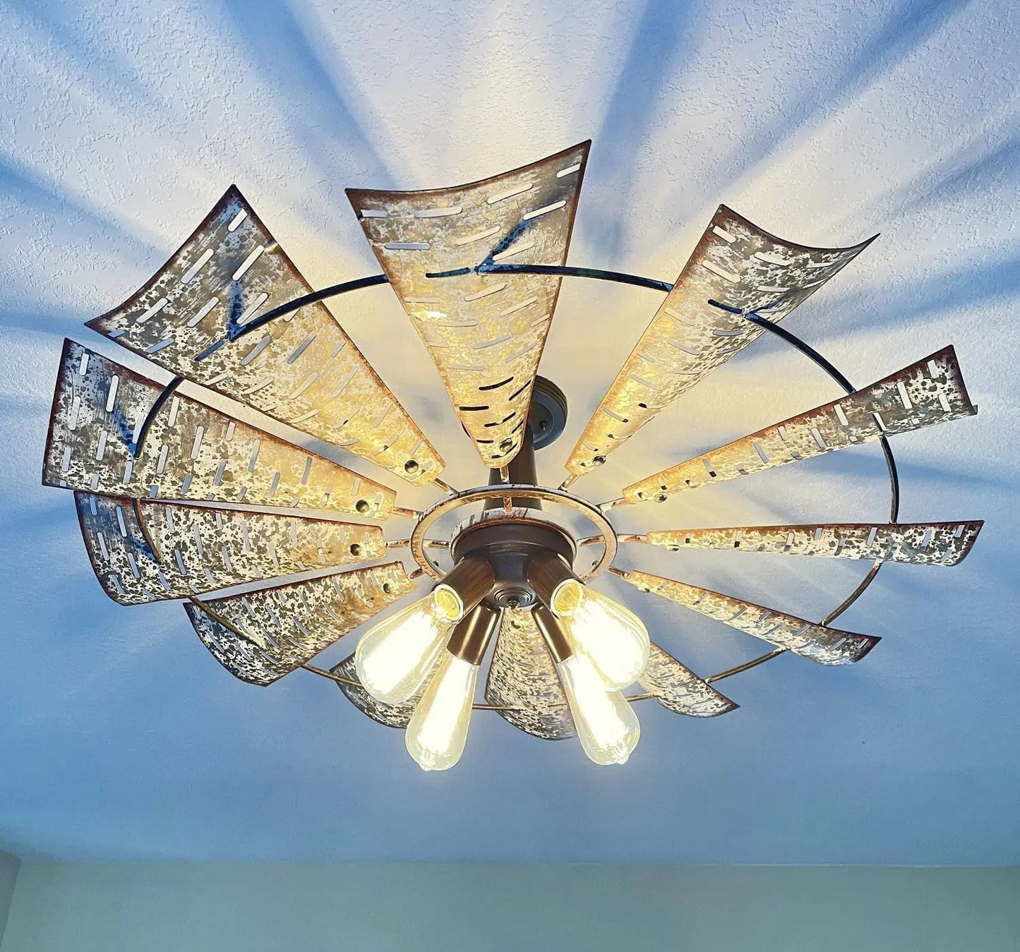 Windmill Light Fixture Farmhouse Ceiling Flush Mount