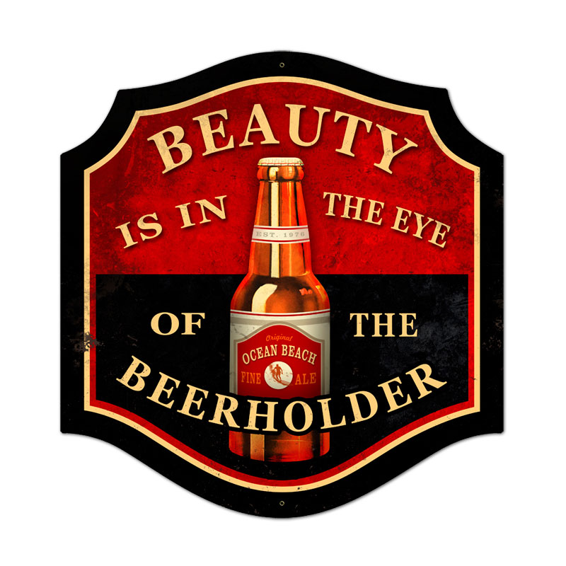 Beauty Beer Holder, Food and Drink, Custom Metal Shape, 20 X 20 Inches