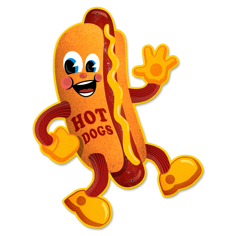 Hot Dog, Food and Drink, Custom Metal Shape, 16 X 20 Inches