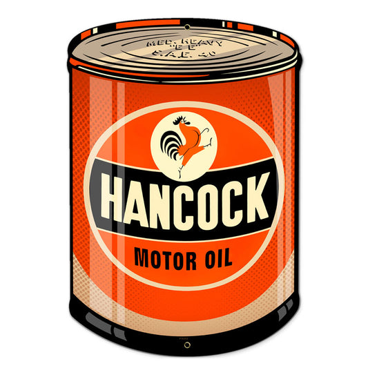 Hancock Oil, Automotive, Custom Metal Shape, 14 X 20 Inches