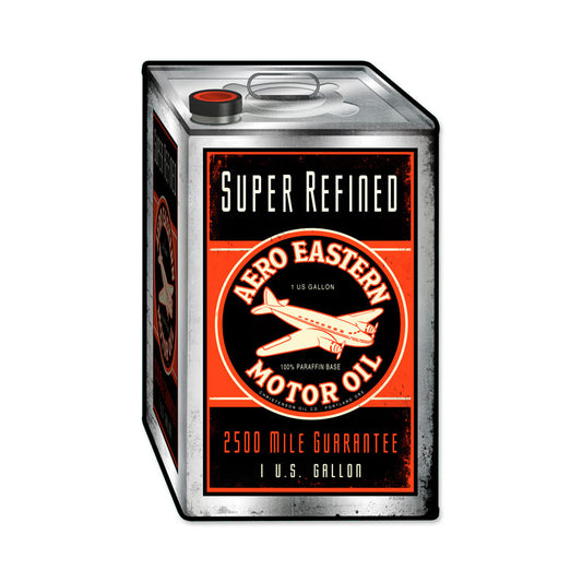 Aero Eastern Oil, Automotive, Custom Metal Shape, 12 X 19 Inches