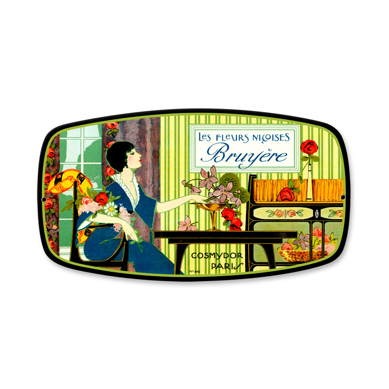 Bruyere Perfume, Home and Garden, Custom Metal Shape, 12 X 7 Inches