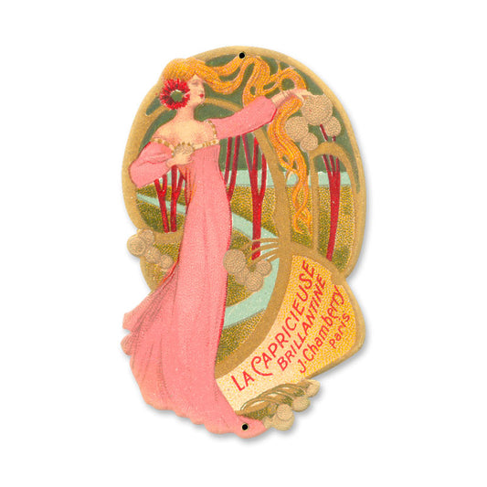 La Capricieuse, Home and Garden, Custom Metal Shape, 7 X 11 Inches