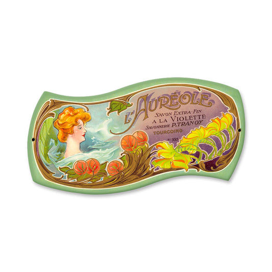 Aureole Perfume, Home and Garden, Custom Metal Shape, 12 X 7 Inches