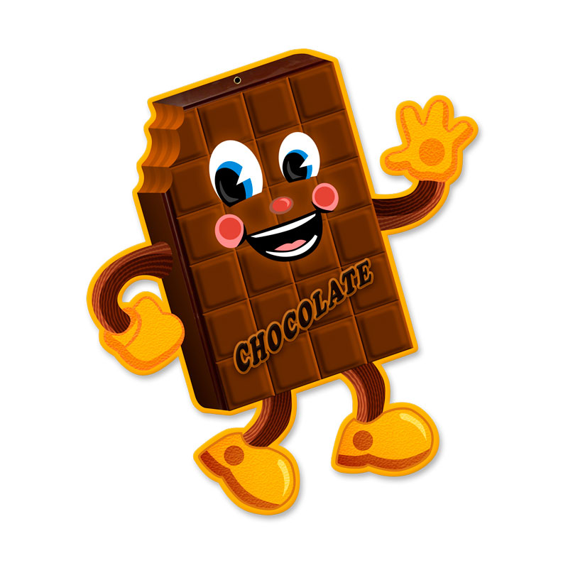Chocolate, Food and Drink, Custom Metal Shape, 12 X 14 Inches